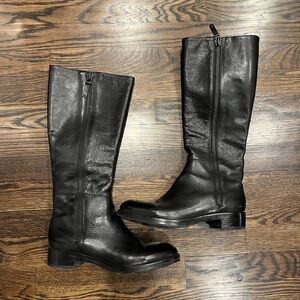 Via Spiga Black Leather boots knee riding 7.5